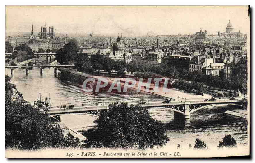 CPA Paris Panorama sur la Seine et la Cite 