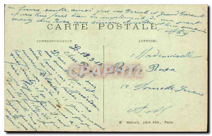 CPA Paris La Place de la Concorde  — Rückseite