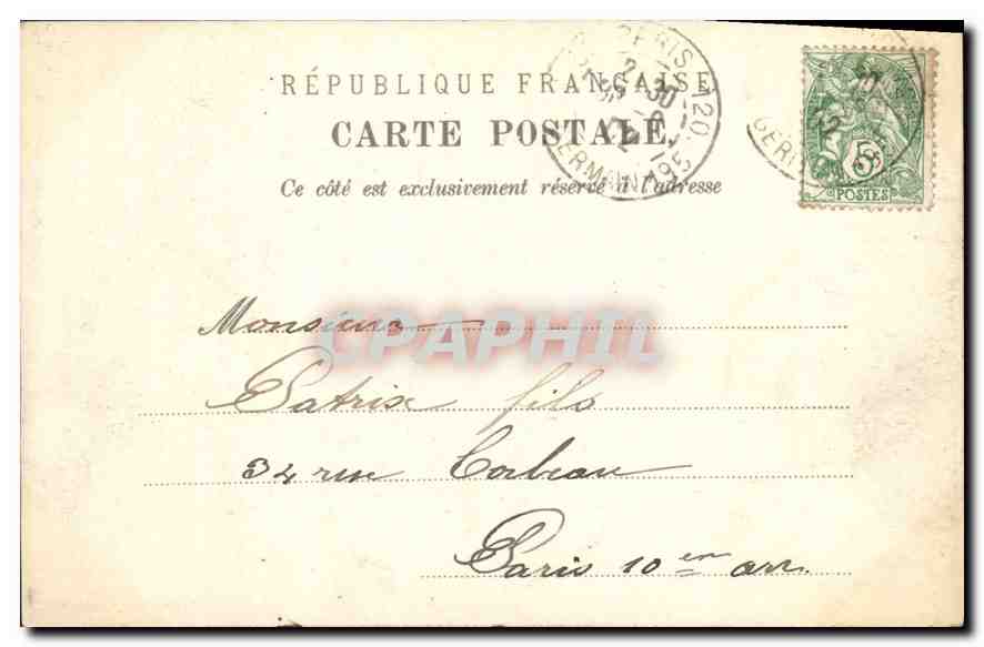 CPA Paris Le Palais de l'Institut  — Rückseite
