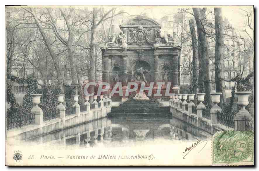 CPA Paris Fontaine de Medicis Luxembourg 
