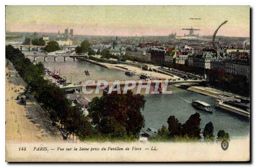 CPA Paris Vue sur la Seine pris du Pavillon de Flore 