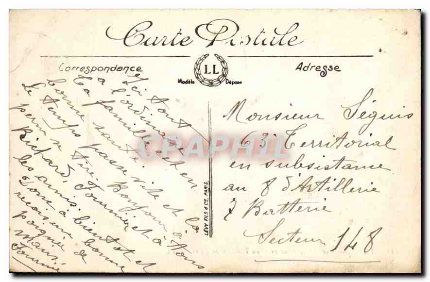 CPA Paris Vue sur la Seine pris du Pavillon de Flore  — Rückseite