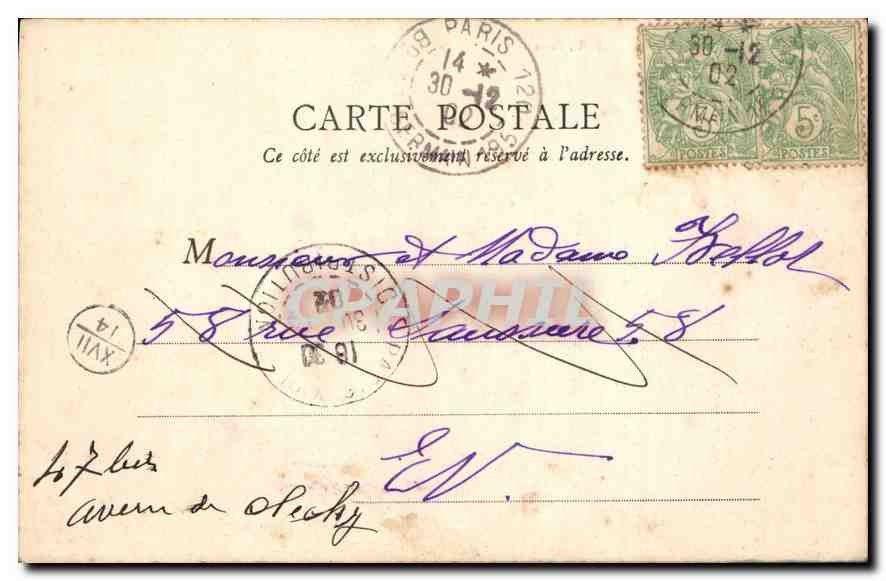 CPA Paris Chapelle de ND de Consolation rue Jean Goujon  — Verso