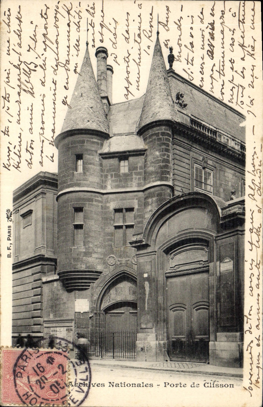 CPA Archives Nationales Porte de Clisson Paris