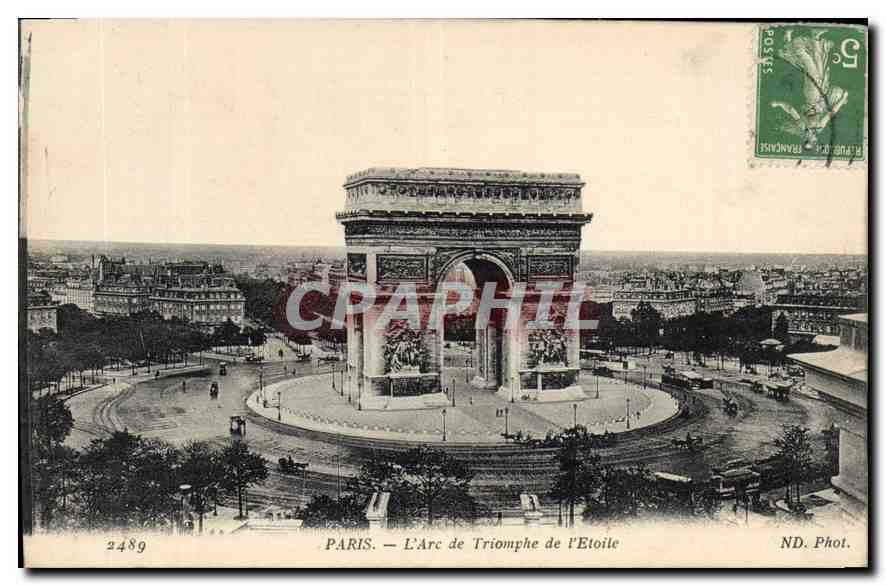 CPA Paris L'Arc de Triomphe de l'Etoile 