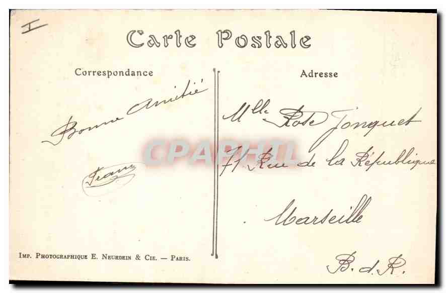 CPA Paris L'Arc de Triomphe de l'Etoile  — Rückseite