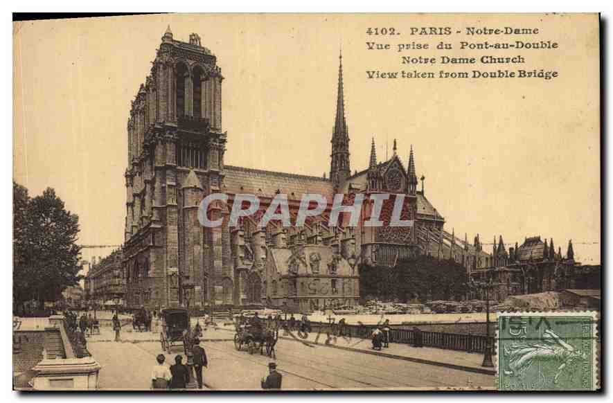 CPA Paris Notre Dame Vue prise du Pont au Double 
