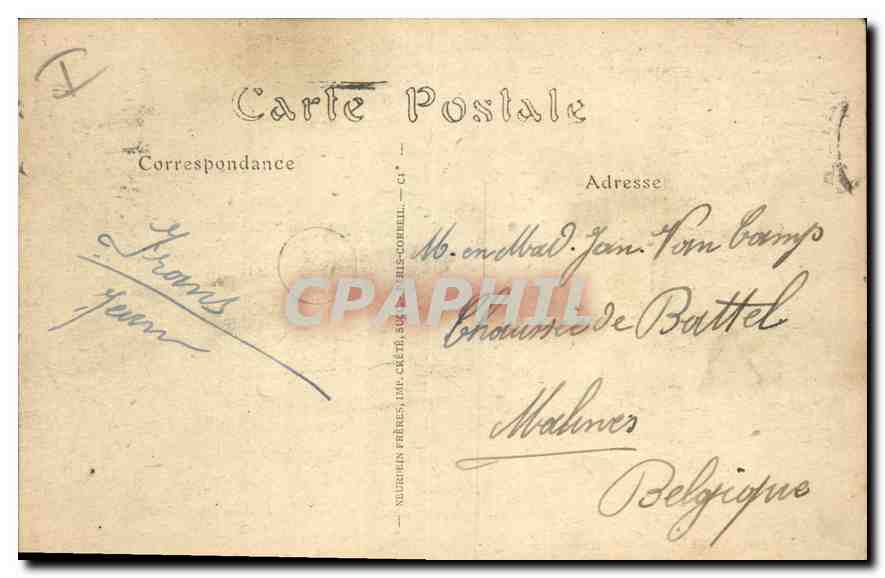 CPA Paris L'Hotel de Ville  — Rückseite