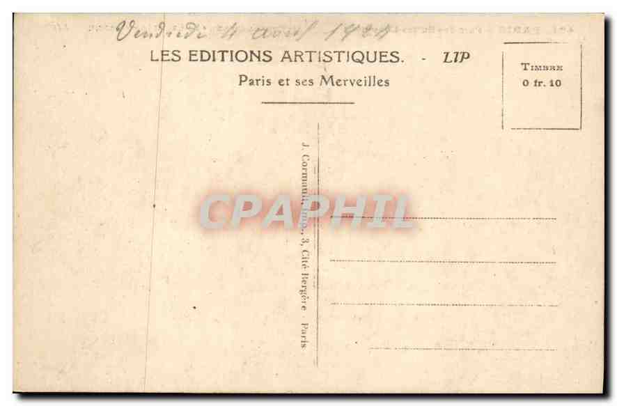 CPA Paris Parc des Buttes Chaumont Le Pont suspendu  — Rückseite
