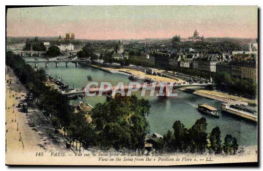 CPA Paris Vue sur la Seine prise du Pavillon De Flore