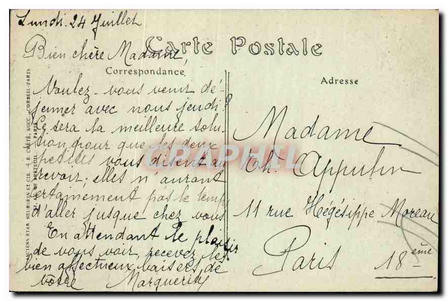 CPA Paris Le Pont d'Arcole et l'Hotel de Ville  — Rückseite
