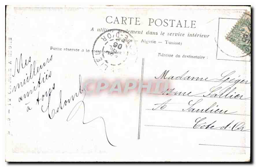 CPA Paris La Colonne Vendome  — Verso