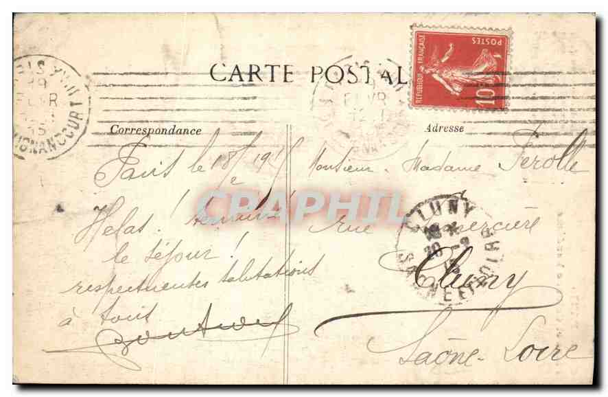 CPA Paris Place et Colonne Vendome  — Verso