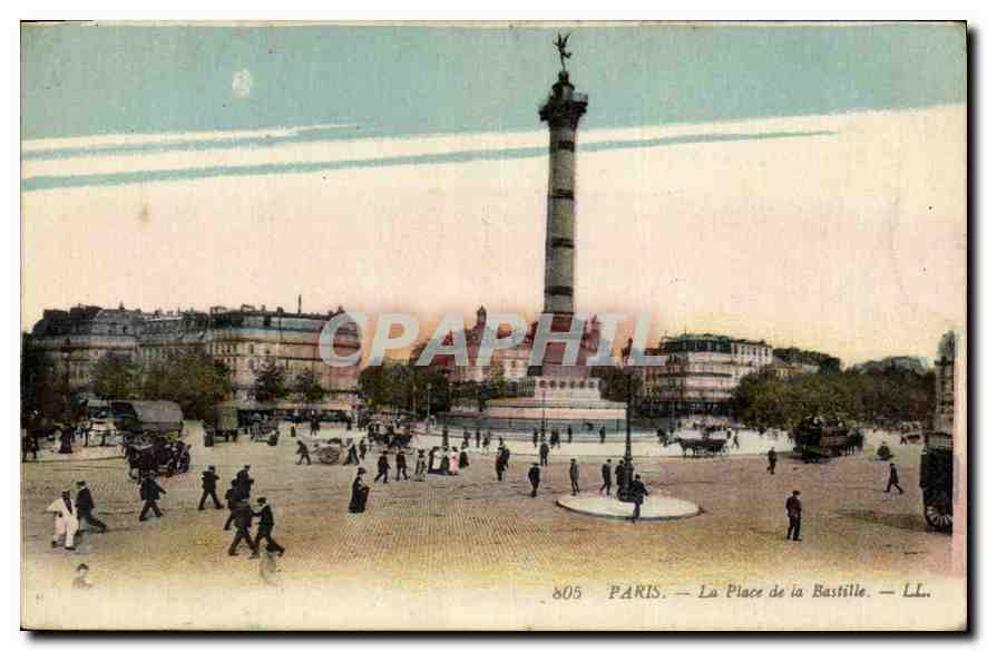 CPA Paris La Place de la Bastille 