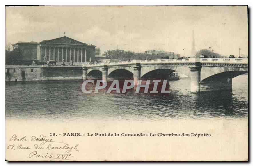 CPA Paris Le Pont de la Concorde La Chambre des Deputes 