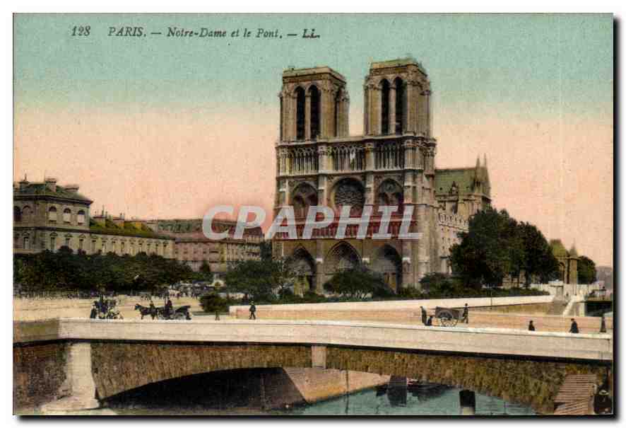 CPA Paris Notre Dame et le Pont 