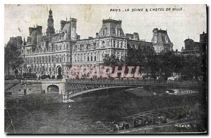 CPA Paris La Seine L'Hotel de Ville 