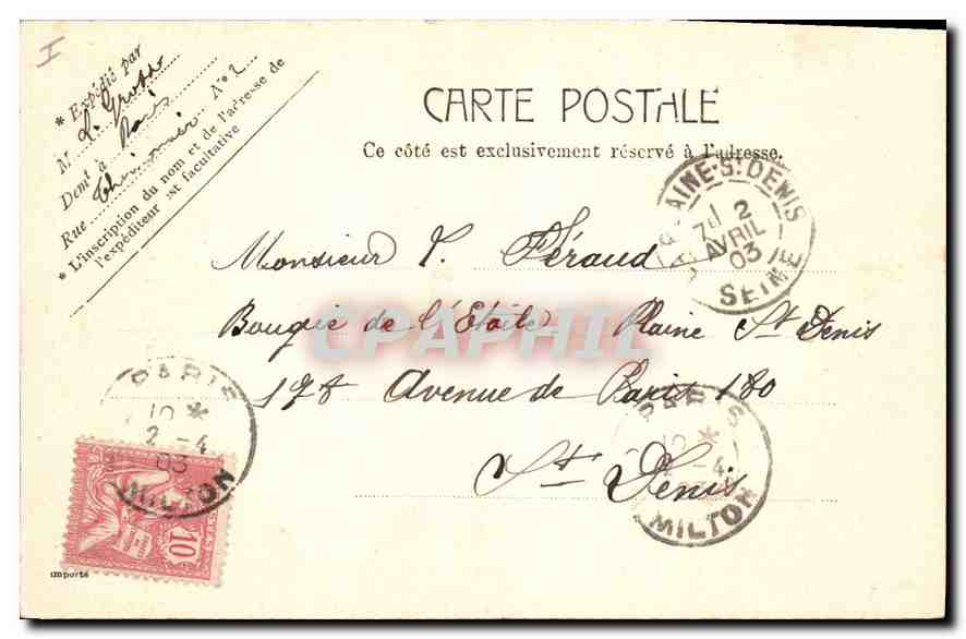 CPA Paris L'Eglise de la Trinite  — Rückseite