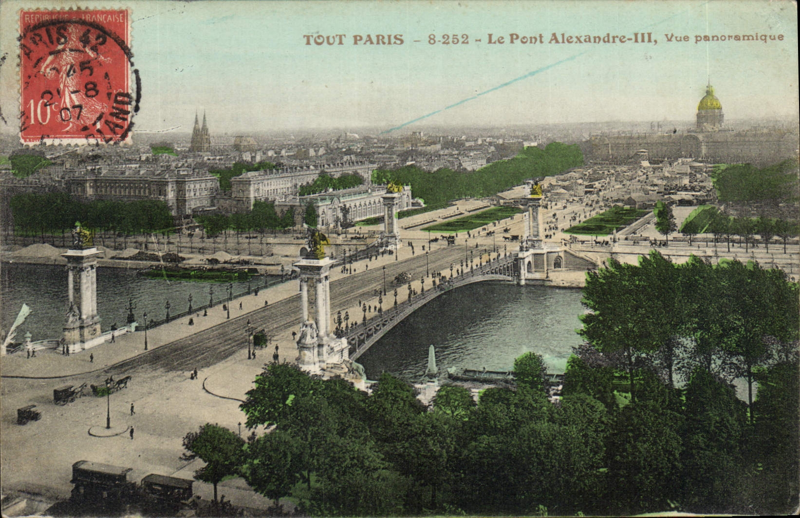 CPA Tout Paris Le Pont Alexandre III Vue panoramique Bateau