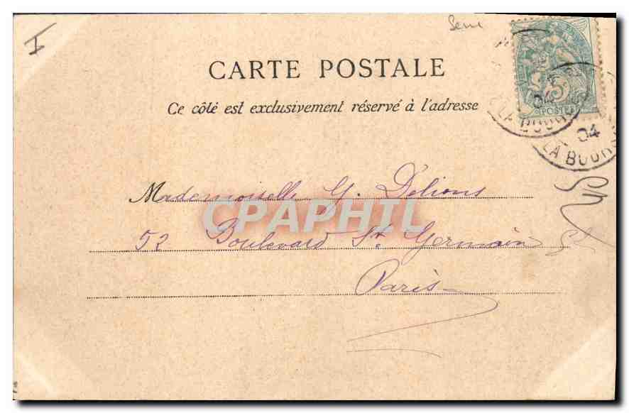 CPA Paris Pont d'Arcole et Hotel de Ville  — Verso