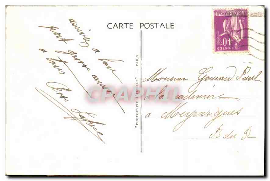 CPA Paris Notre Dame  — Verso