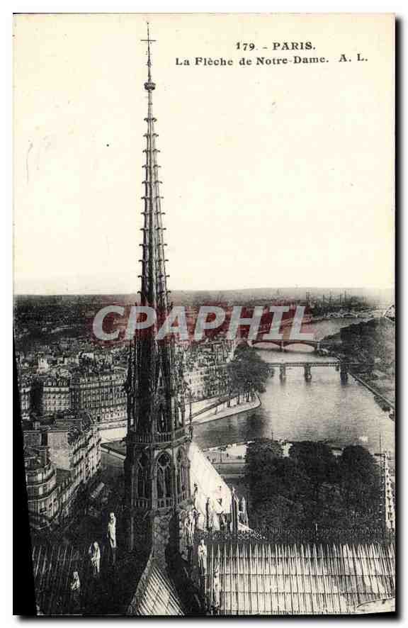 CPA Paris La Fleche de Notre Dame 
