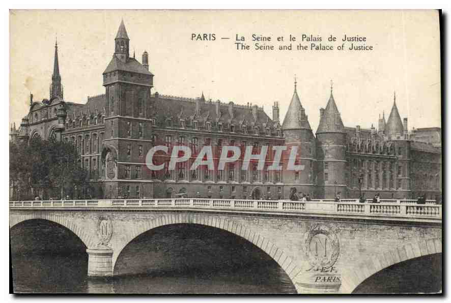CPA Paris La Seine et le Palais de Justice 