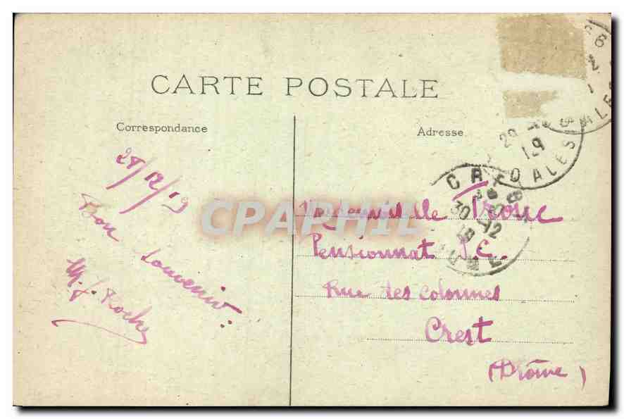 CPA Paris La Seine et le Palais de Justice  — Rückseite
