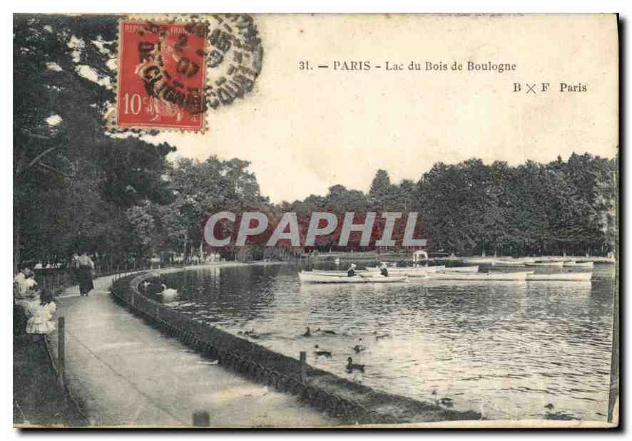 CPA Paris Lac du bois de Boulogne 