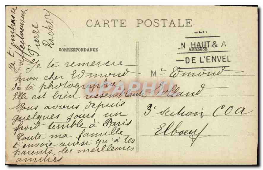 CPA Paris Place de la Bastille Colonne de Juillet  — Rückseite