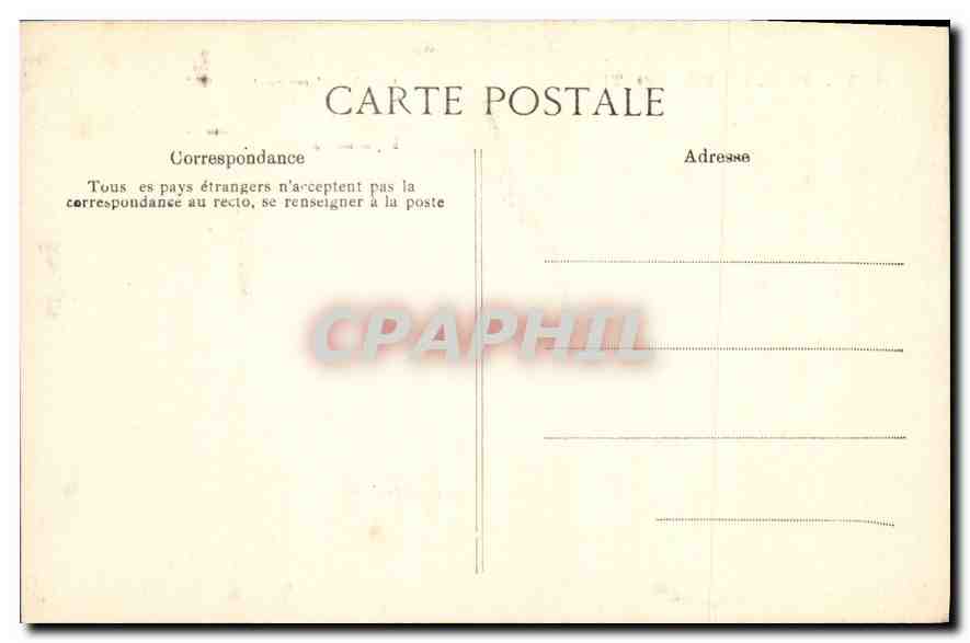 CPA Paris Hotel de Ville  — Rückseite