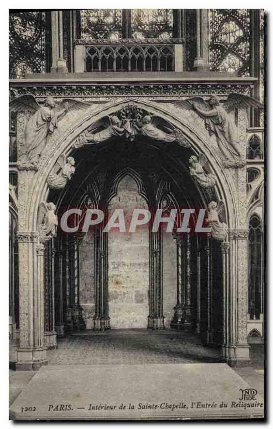 CPA Paris Interieur de la Sainte Chapelle l'Entree du Reliquaire 