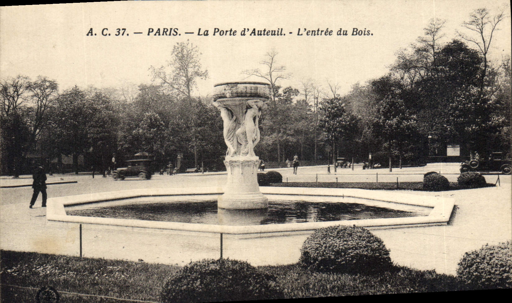 CPA Paris La Porte d'Auteuil L'Entree du Bois 