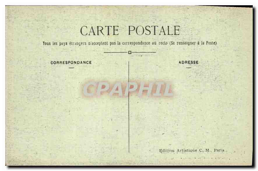 CPA Paris Notre Dame Tympan du Portail Central  — Verso