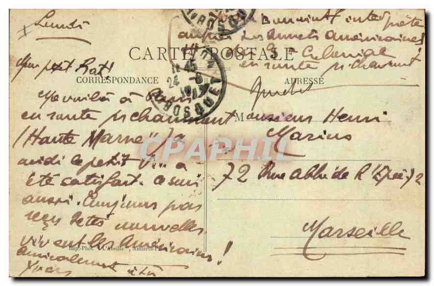 CPA Paris Le Louvre et le Monument de Gambetta  — Rückseite
