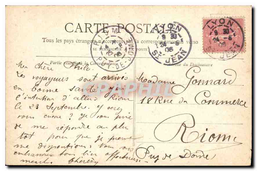CPA Paris Le Lion de Belfort  — Rückseite