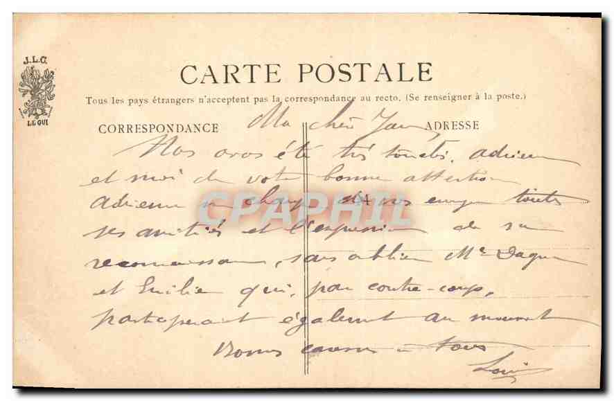 CPA Paris Le Louvre Ministere des Finances  — Rückseite