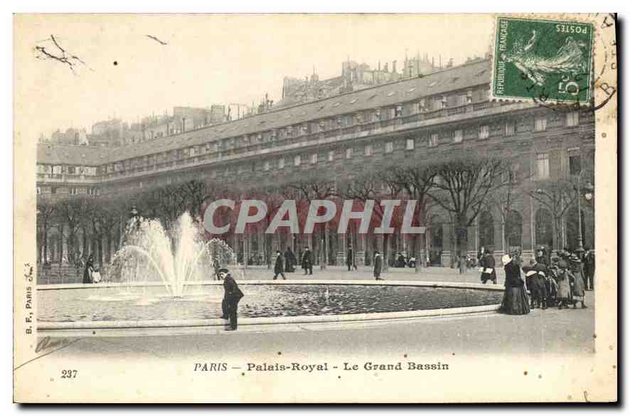 CPA Paris Palais Royal Le Grand Bassin 