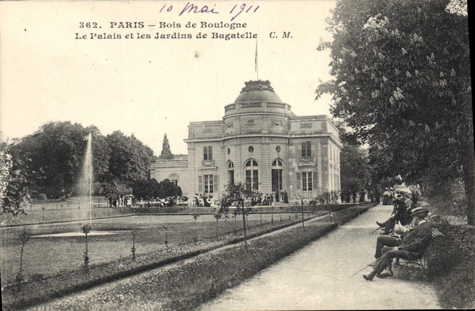 Paris – Bois de Boulogne – Le Palais et les Jardins de Bagatelle — C. M. n°362