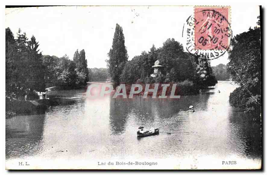 CPA Lac du Bois de Boulogne Paris 