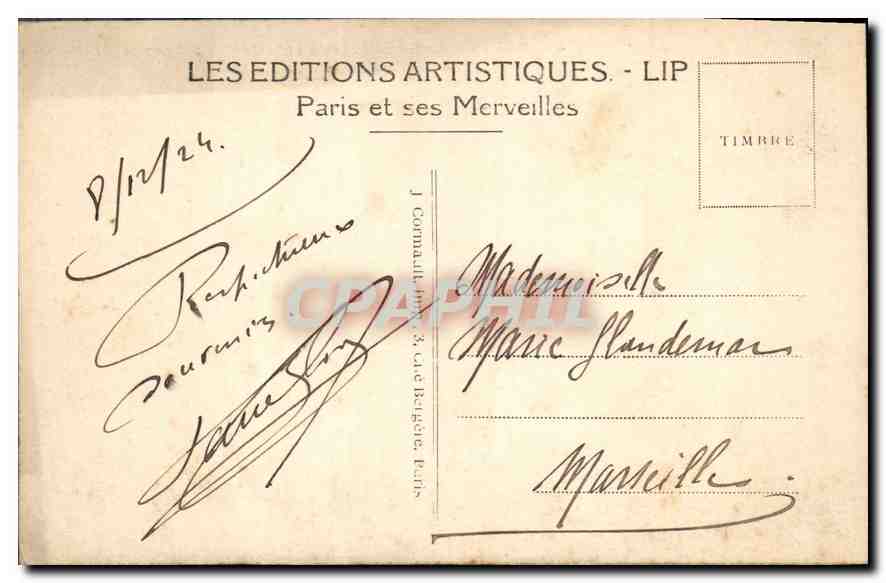CPA Paris La Conciergerie et le Pont au Change Bateaux — Rückseite