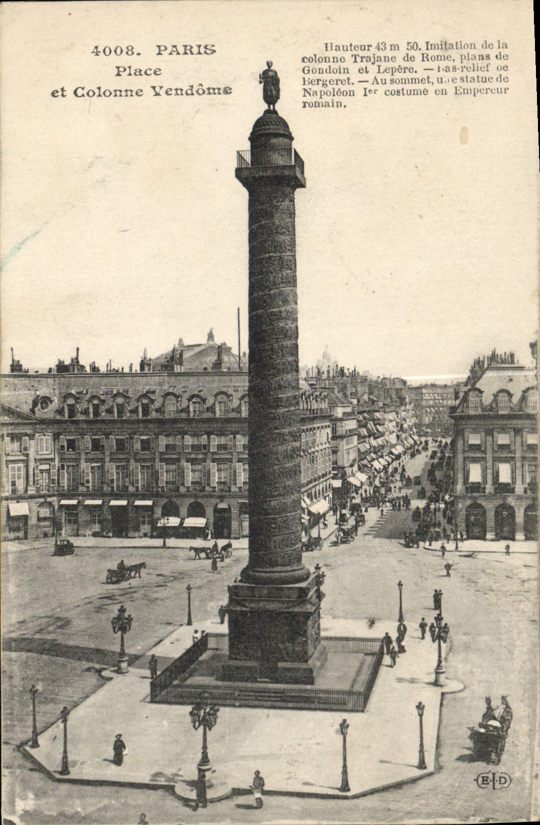 CPA Paris Place et Colonne Vendome 