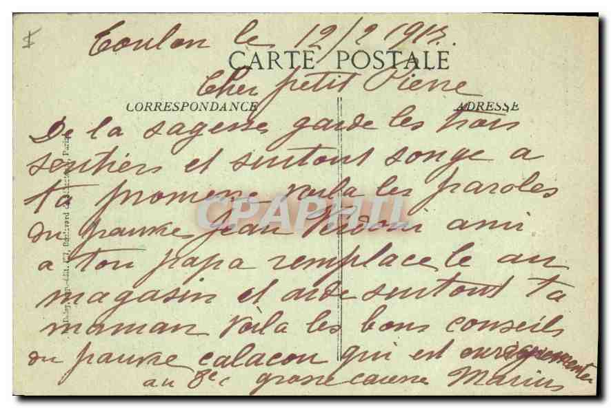 CPA Paris Place et Colonne Vendome  — Rückseite