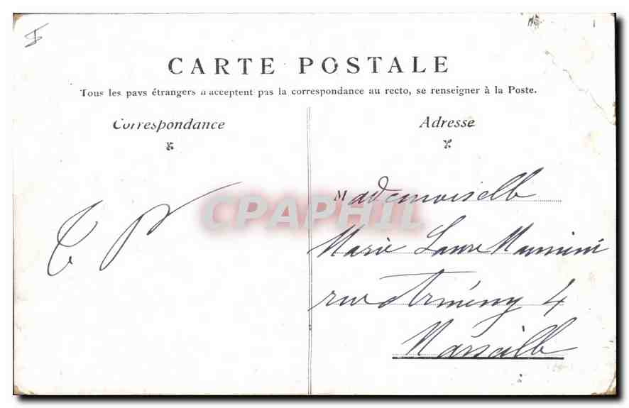 CPA Paris Arc de Triomphe du Carrousel  — Rückseite