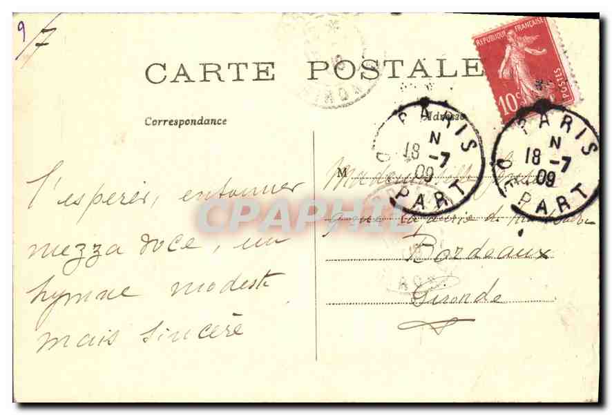 CPA Paris Notre Dame face laterale  — Verso