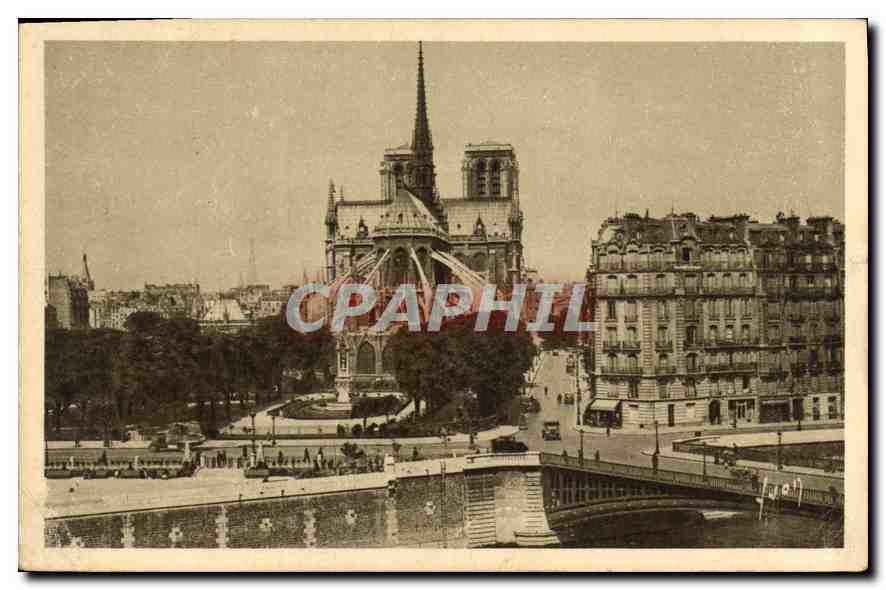 CPA Paris L'Abside de Notre Dame 