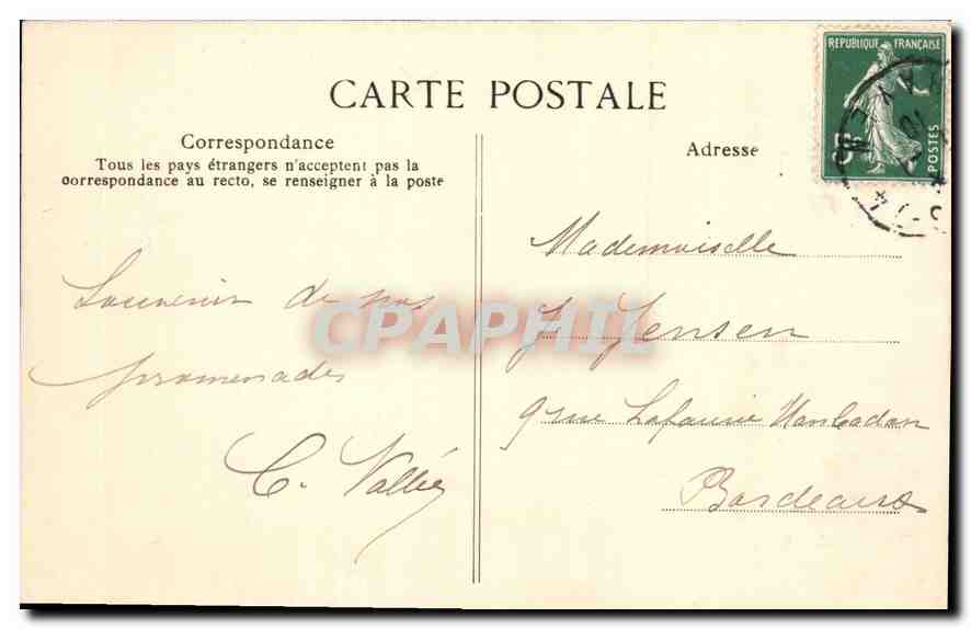 CPA Paris L'Eglise de la Madeleine et les grands Boulevards  — Rückseite