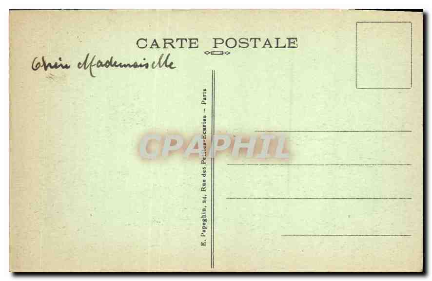 CPA Paris L'Avenue des Champs Elysees et les Chevaux de Marly  — Rückseite