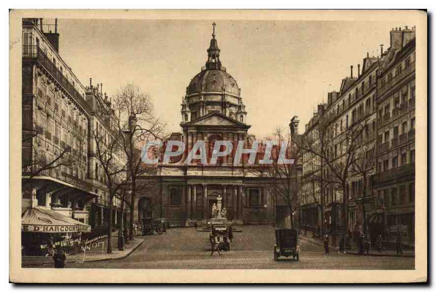 CPA Paris Facade de l'Eglise de la Sorbonne 