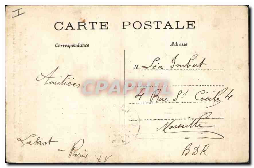 CPA Paris Place de la Concorde L'Obelisque de Lougsor  — Verso